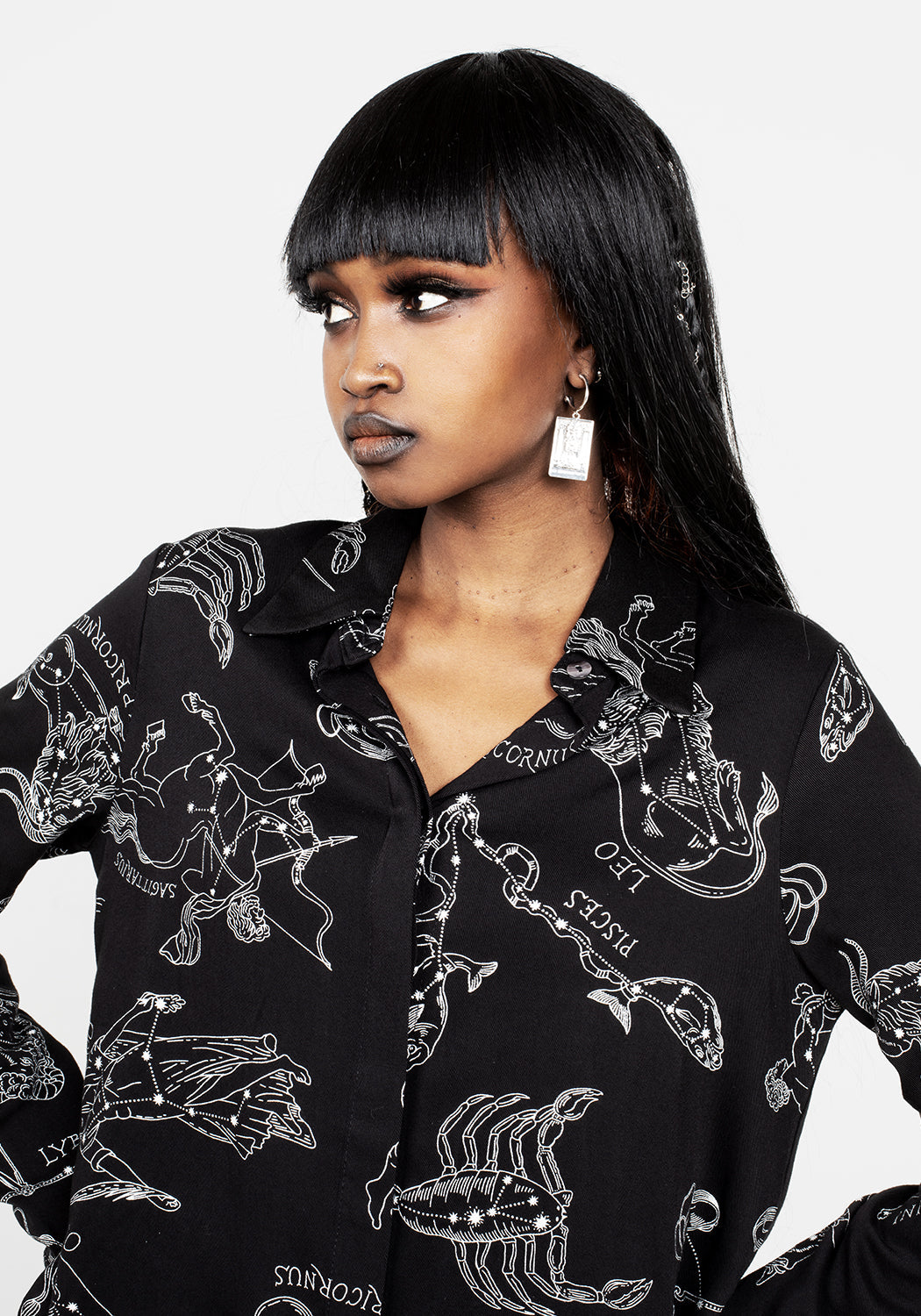 Zodiac Oversized Asymmetric Shirt