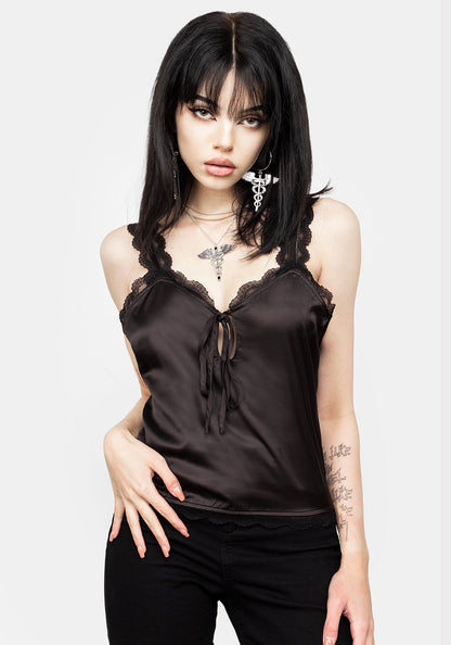 SUCCUBUS SATIN LACE CAMI