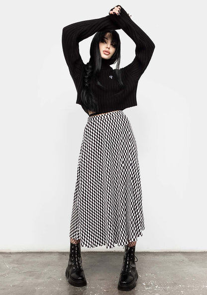 Vaudeville Pleat Midi Skirt