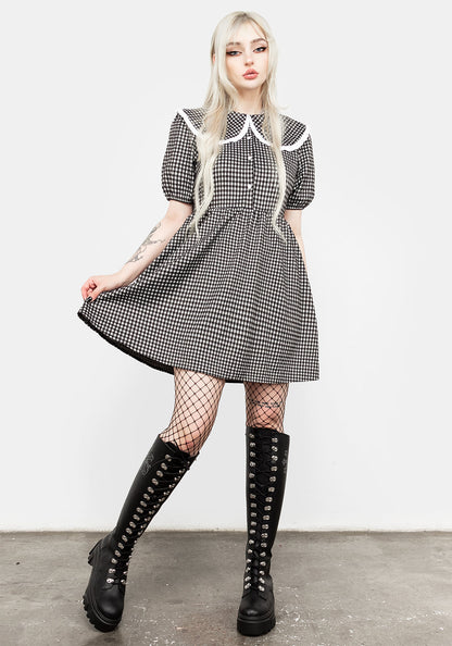 Mabel Gingham Collared Dress