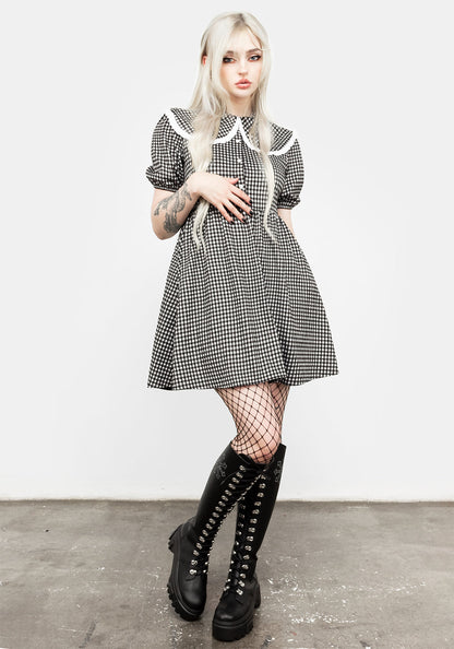 Mabel Gingham Collared Dress