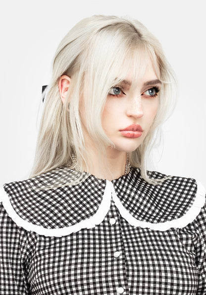 Mabel Gingham Collared Dress