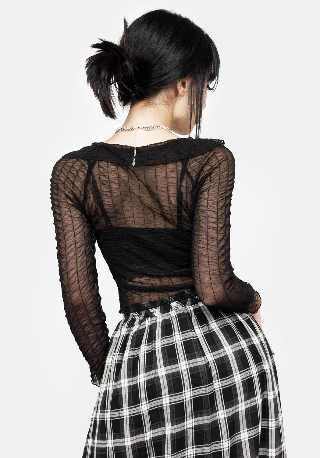 Whisper Gathered Mesh Top