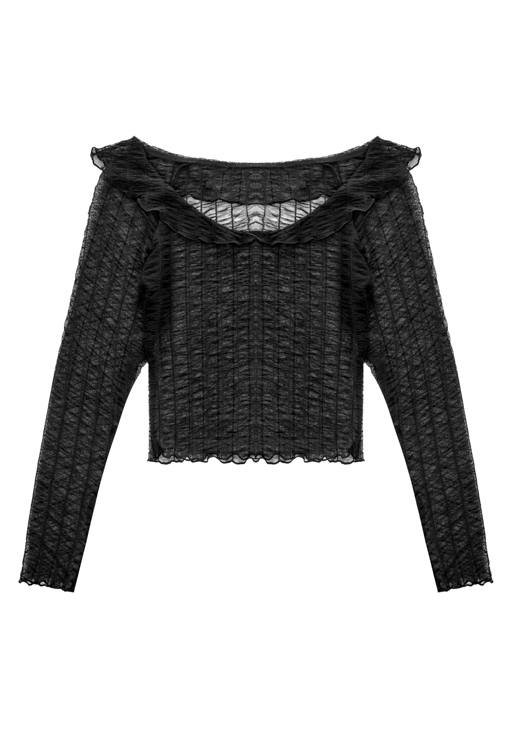 Whisper Gathered Mesh Top