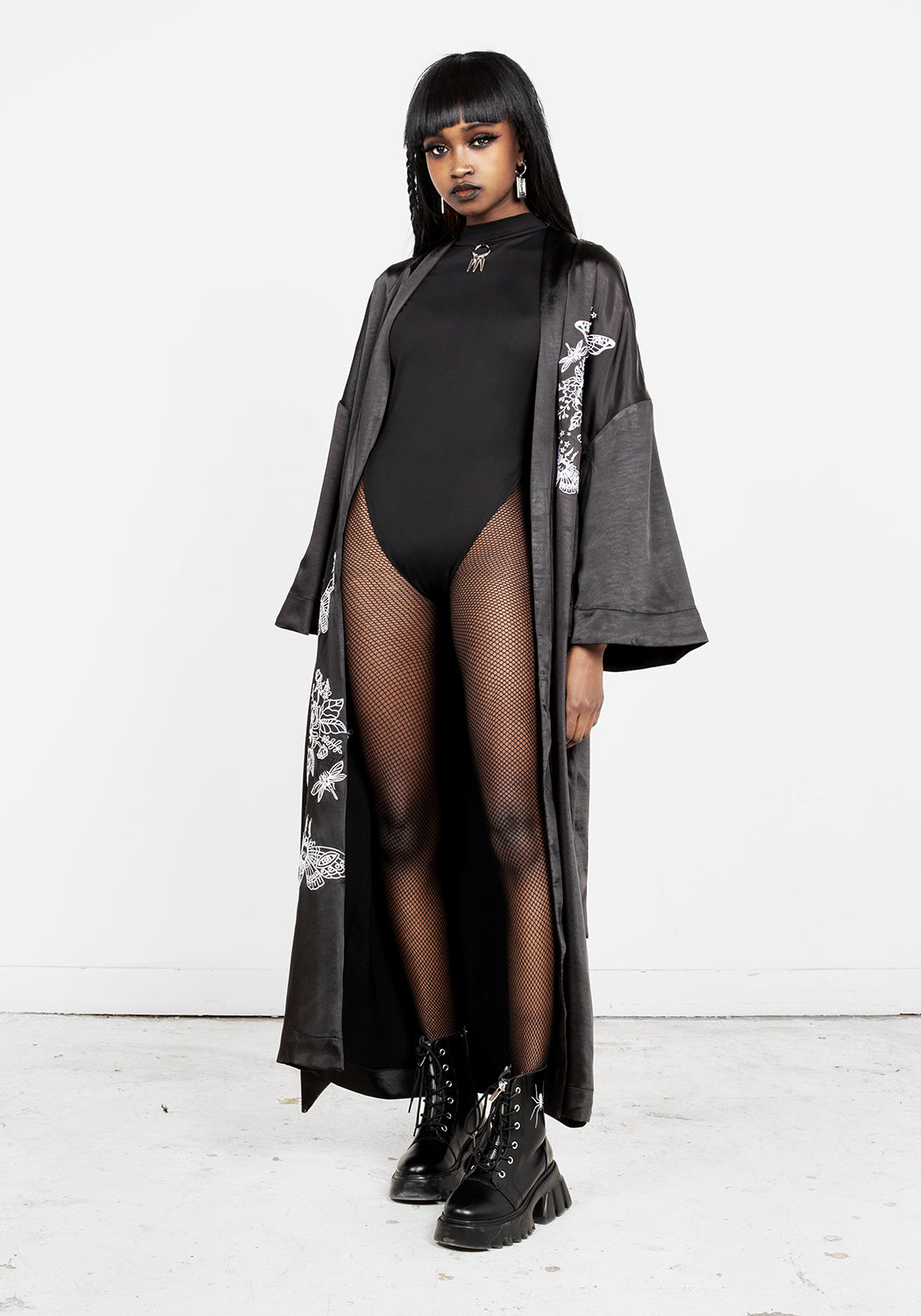 Deathmoth Embroidered Kimono