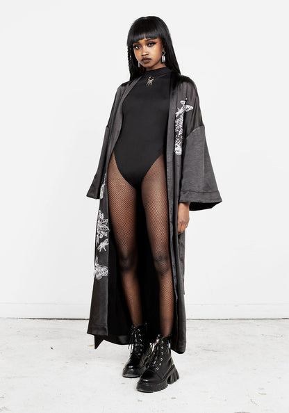 Deathmoth Embroidered Kimono
