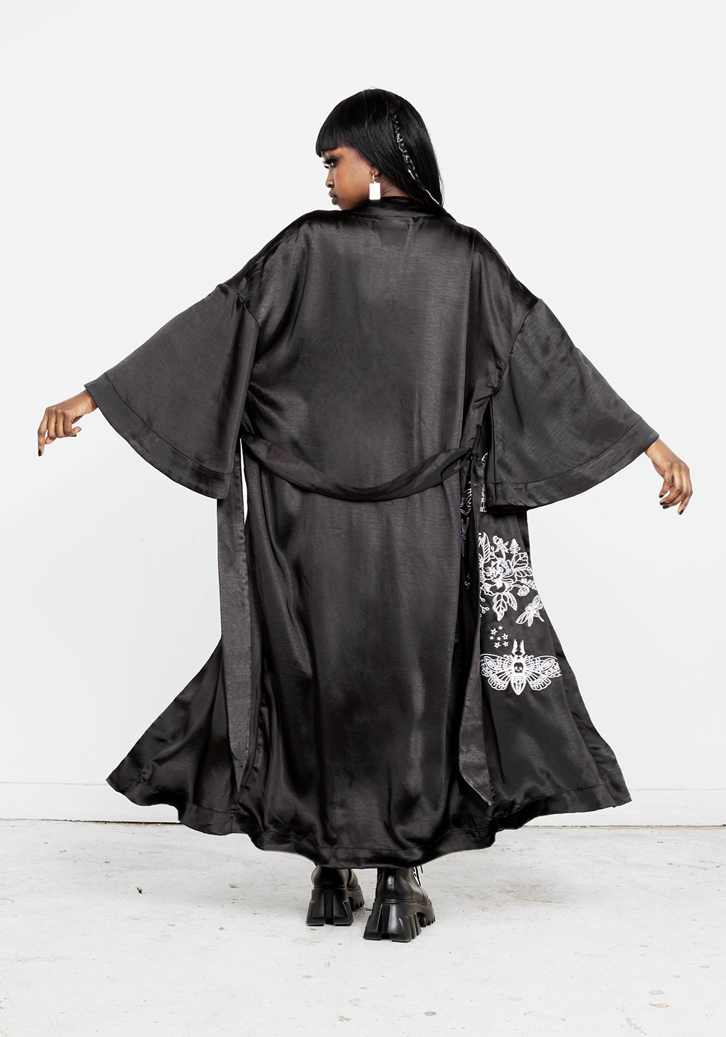 Deathmoth Embroidered Kimono