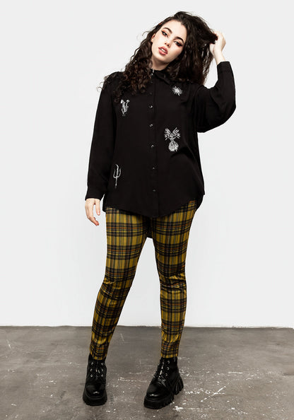 Harvest Embroidered Oversized Shirt