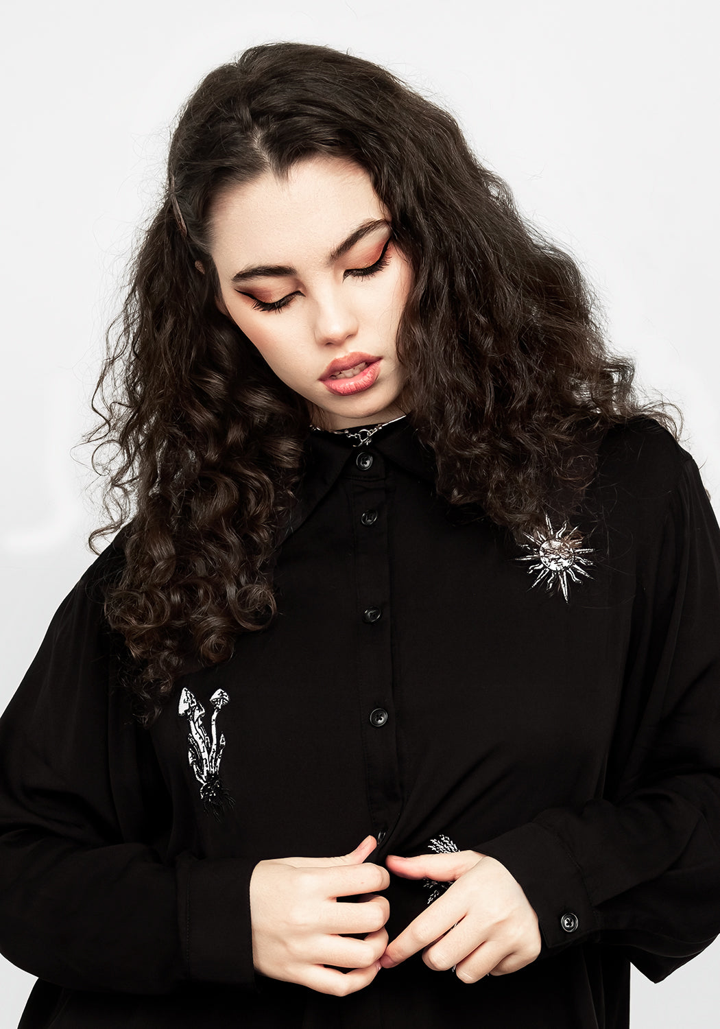 Harvest Embroidered Oversized Shirt