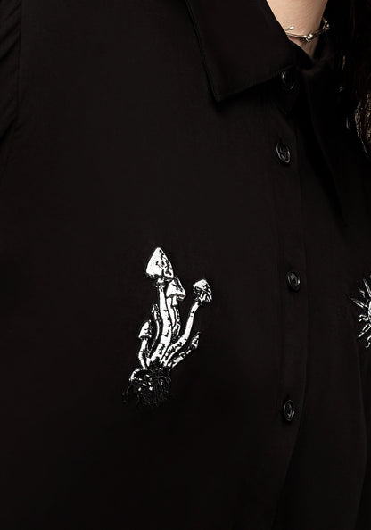 Harvest Embroidered Oversized Shirt