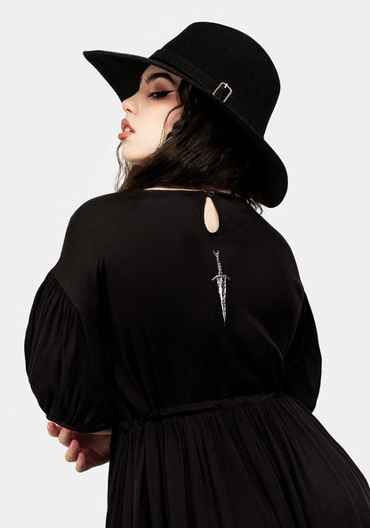 Priestess Embroidered Smock Dress