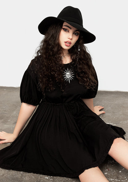 Priestess Embroidered Smock Dress