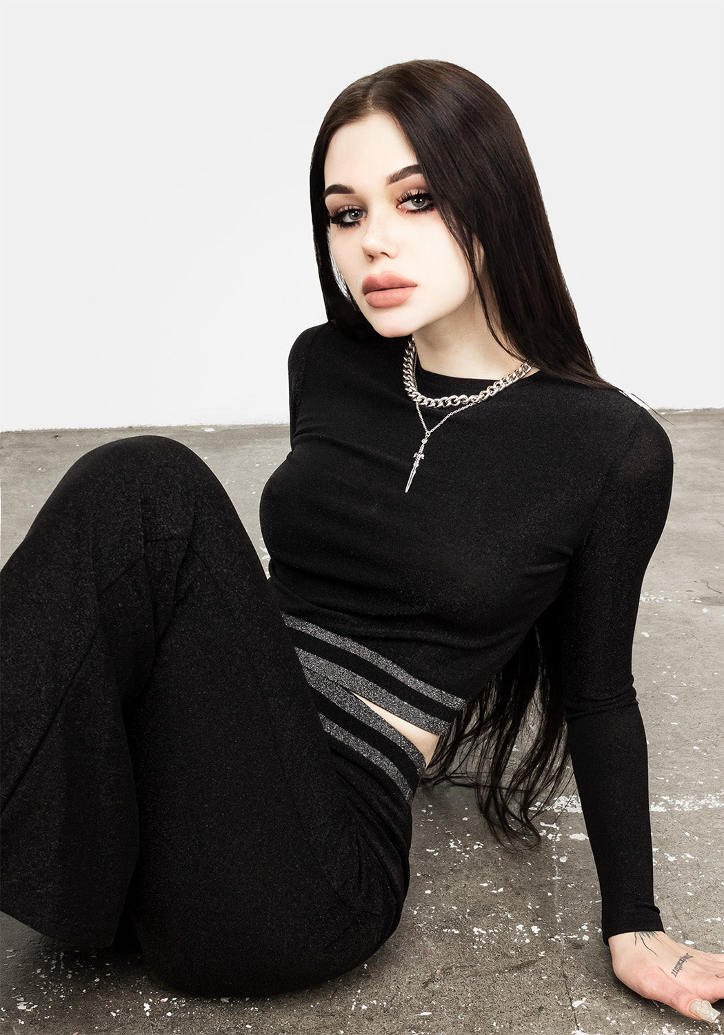 Roxy Glitter Crop Top