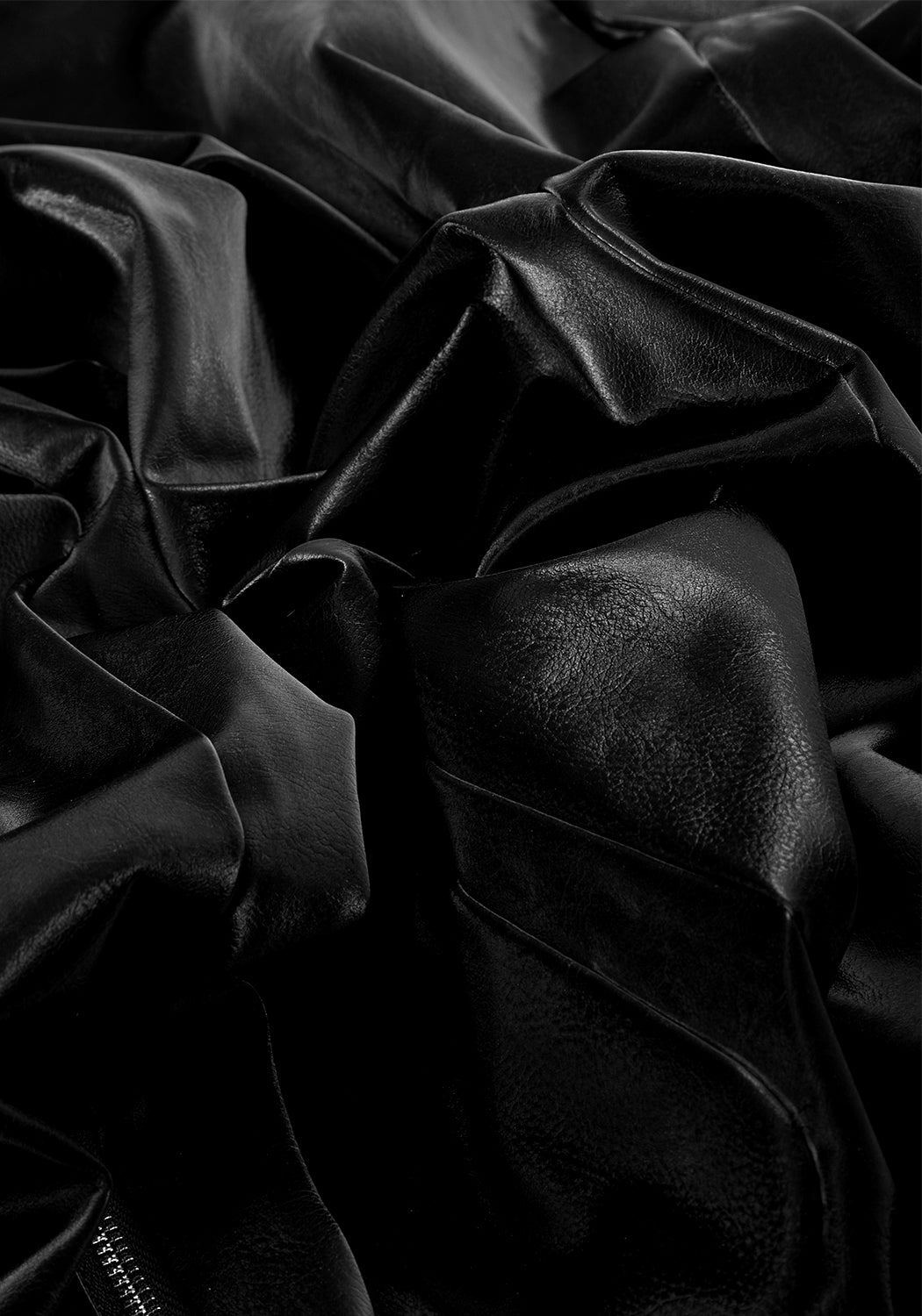 Aureole Faux Leather Blazer