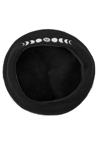Lunar Embroidered Beret