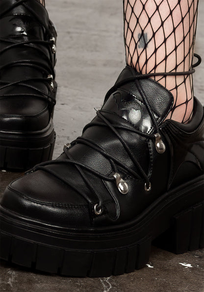 Undead Lace Up Loafers