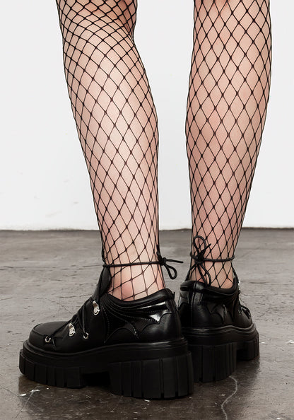 Undead Lace Up Loafers