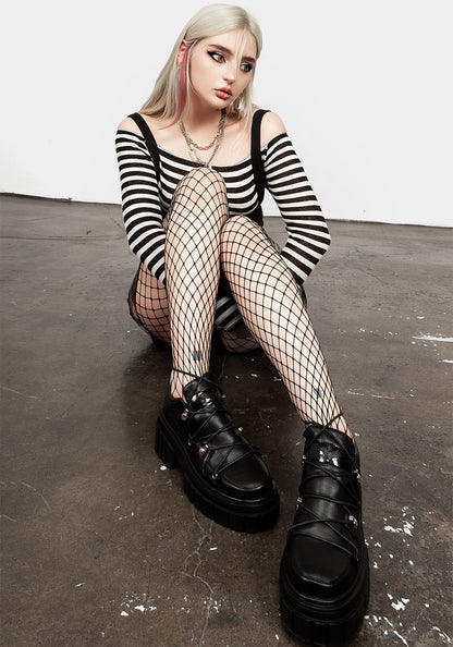 Undead Lace Up Loafers