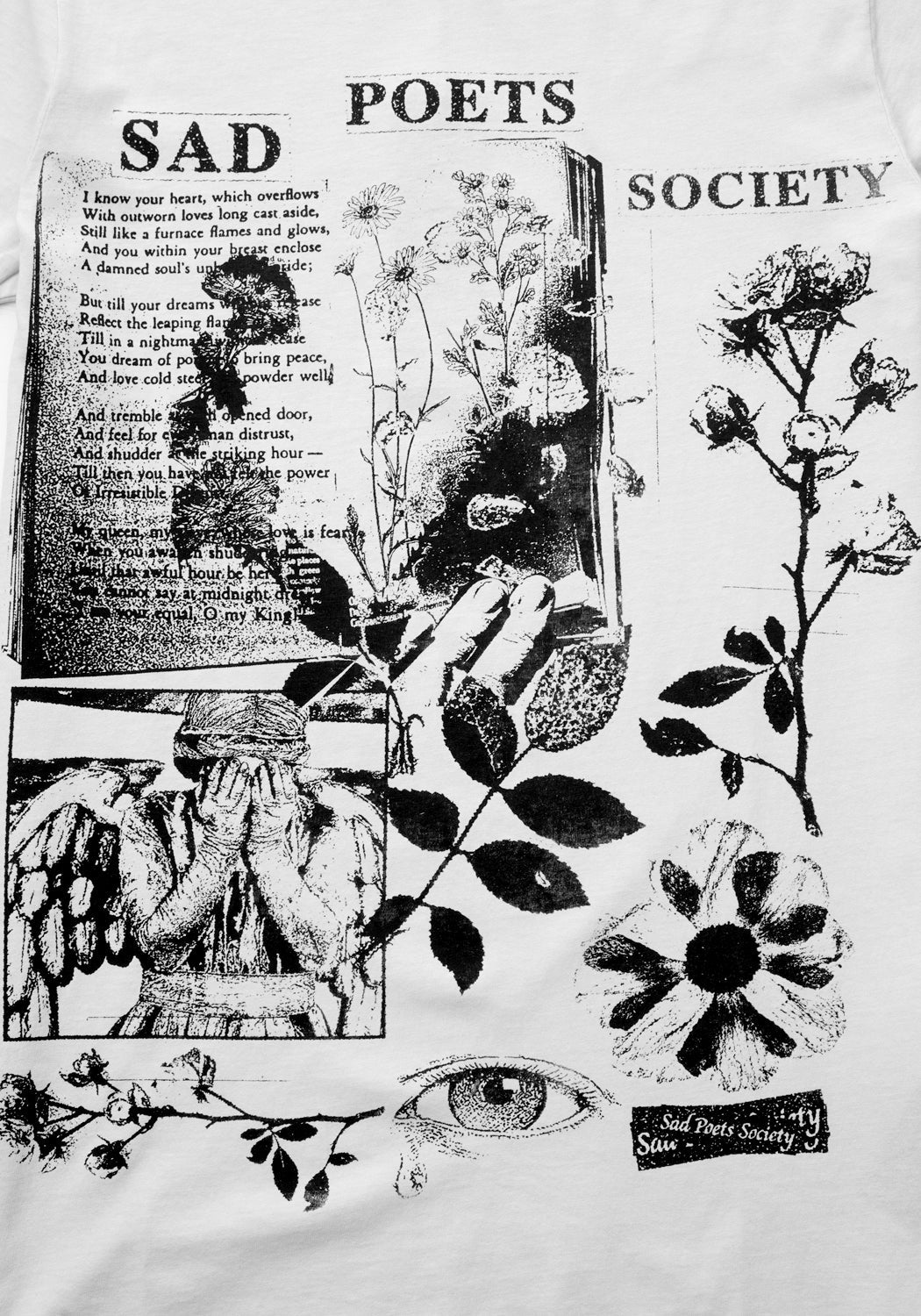 Sad Poets Vintage Off White Washed T-Shirt