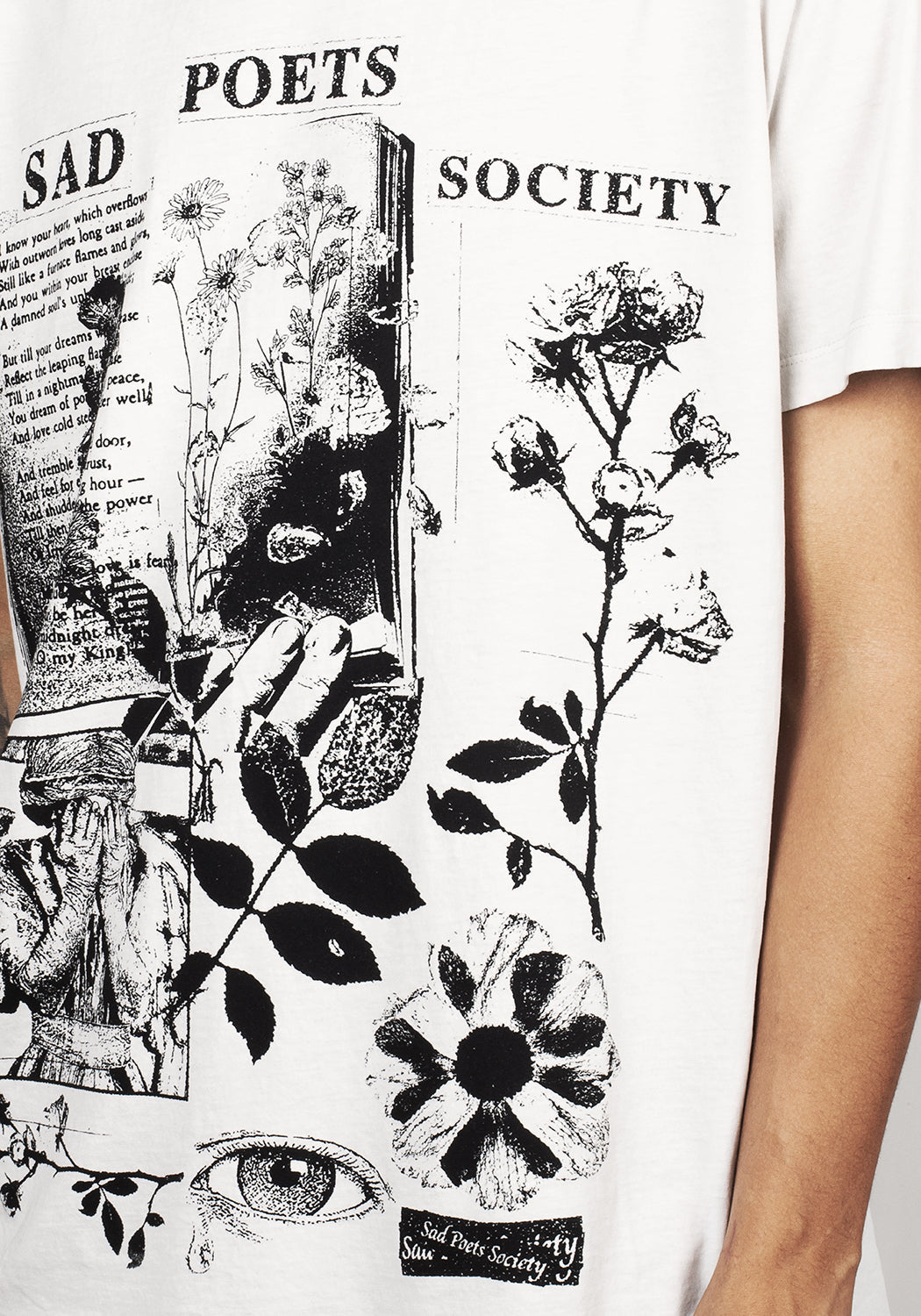 Sad Poets Vintage Off White Washed T-Shirt