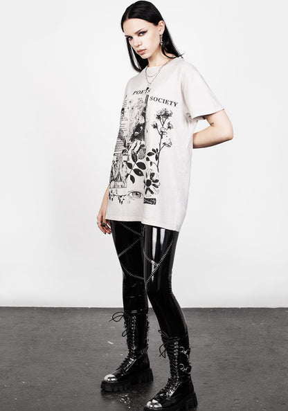 Sad Poets Vintage Off White Washed T-Shirt