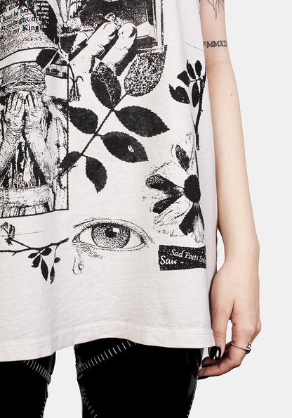 Sad Poets Vintage Off White Washed T-Shirt