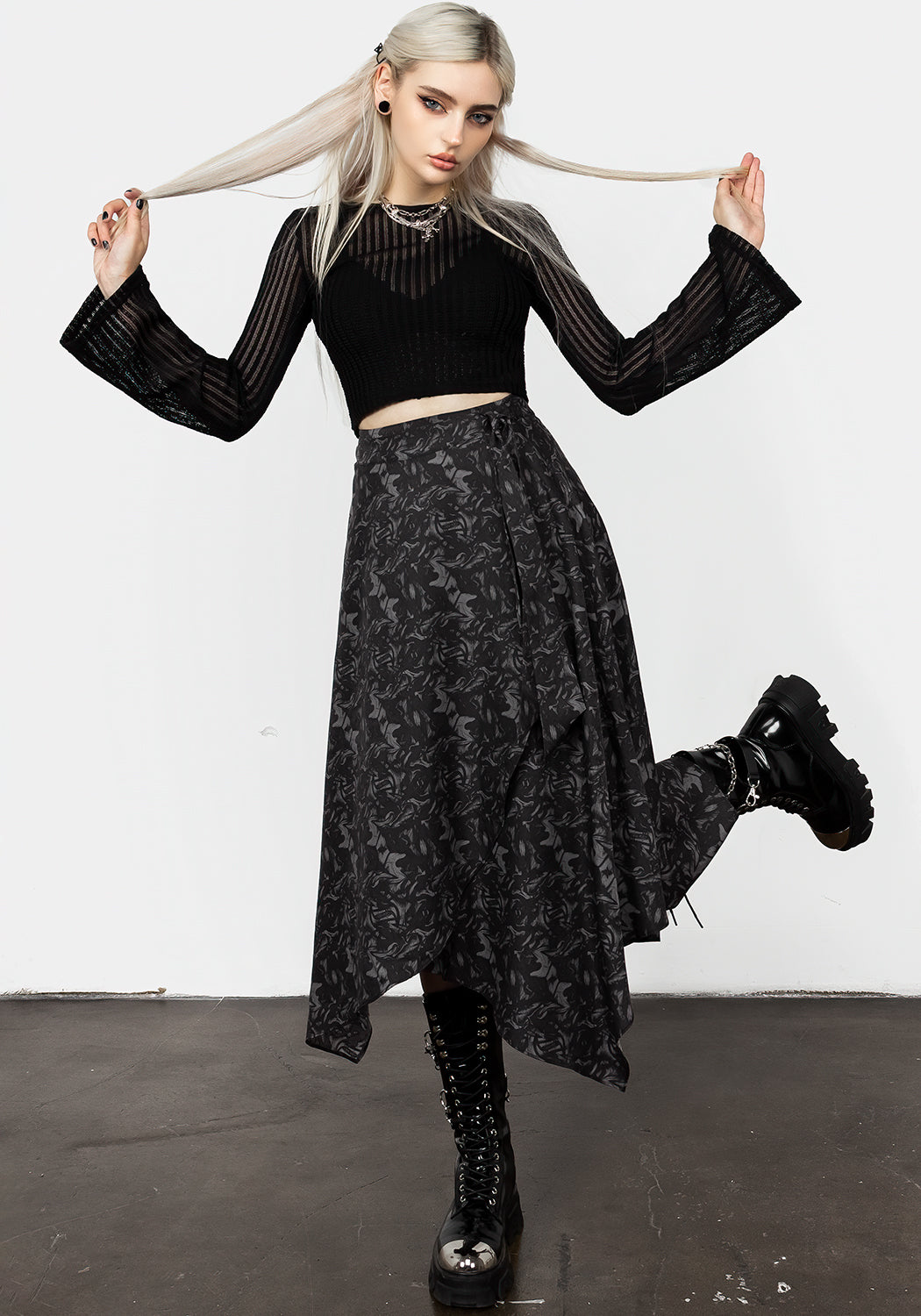 Petrichor Wrap Handkerchief Skirt