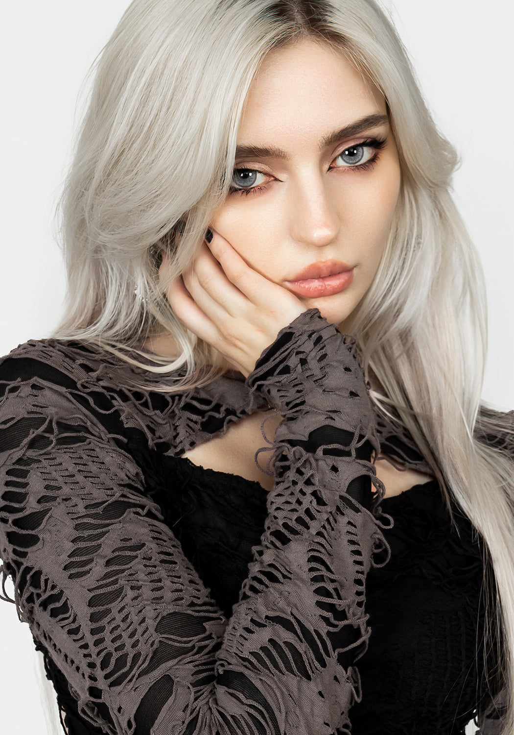 Ozzy Distressed Jersey Mini Dress