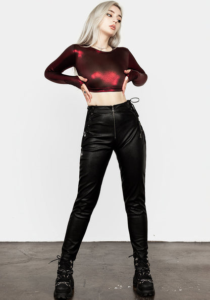 Rockclub Metallic Crop Top
