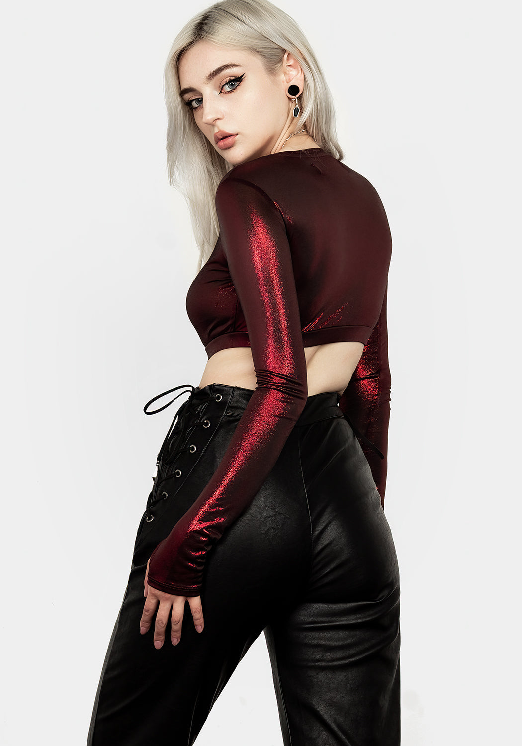 Rockclub Metallic Crop Top