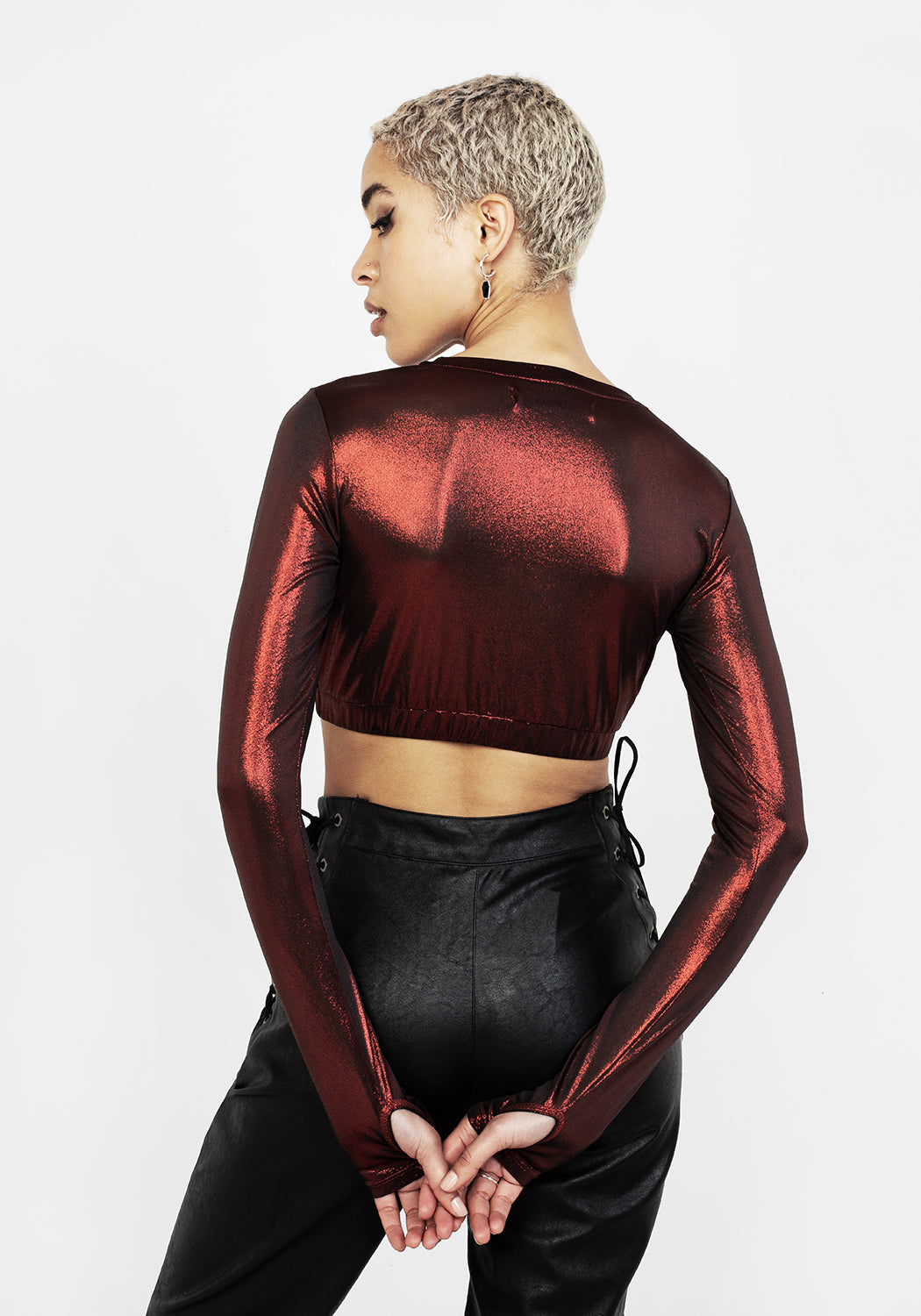 Rockclub Metallic Crop Top