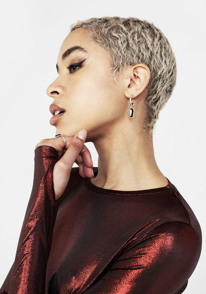 Rockclub Metallic Crop Top