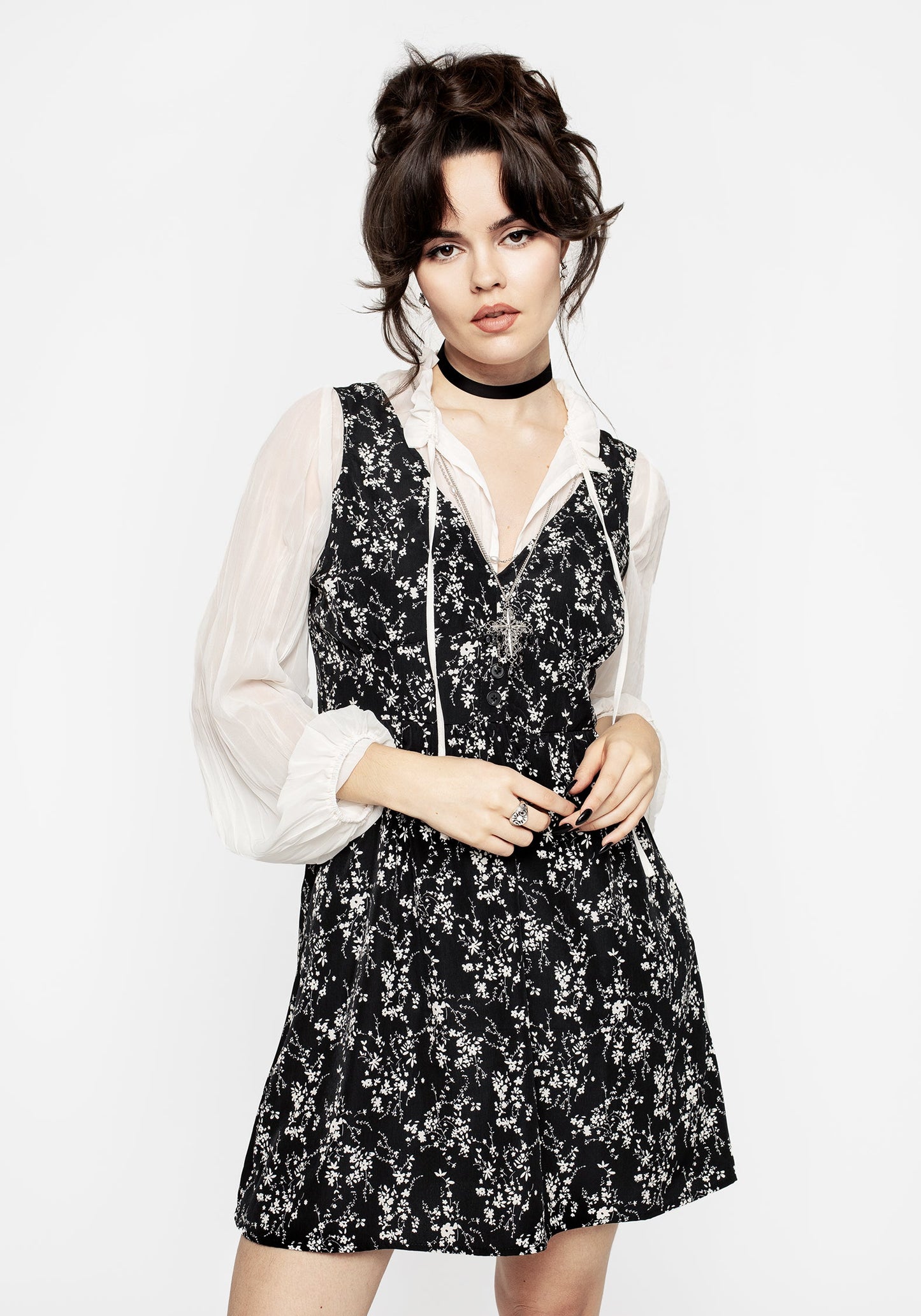 Villain Textured Blouse - White