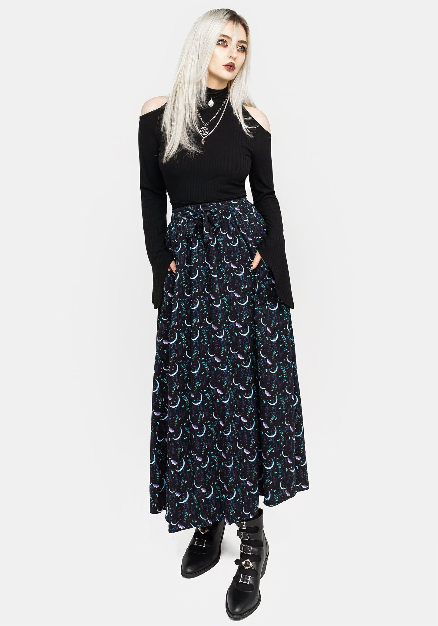 Diana Moon Moth Midaxi Skirt