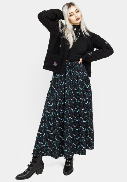 Diana Moon Moth Midaxi Skirt