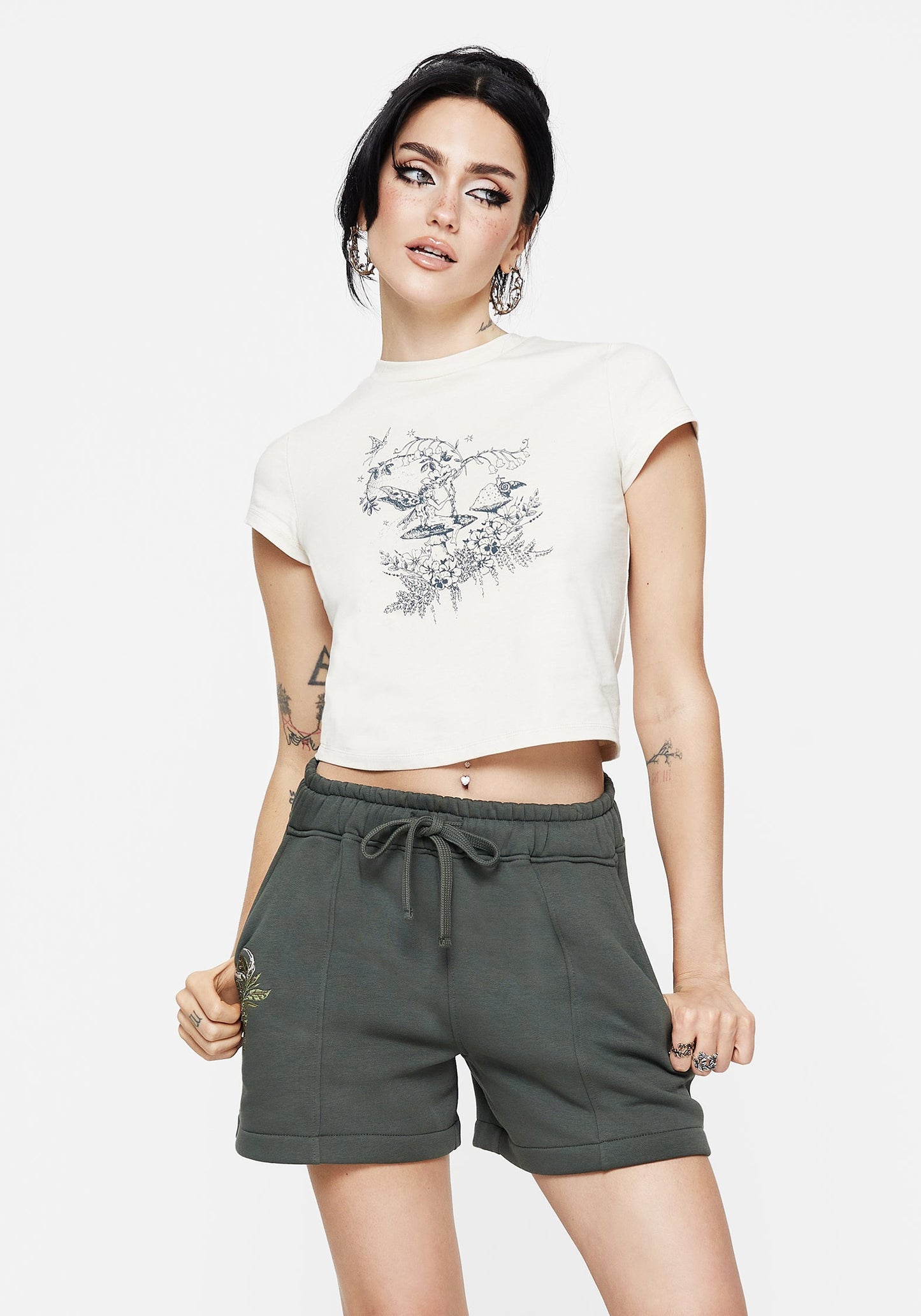 Nirah Cotton Embroidered Shorts