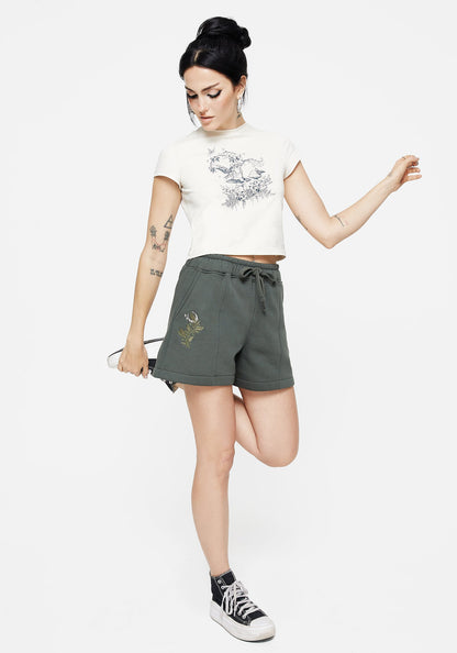 Nirah Cotton Embroidered Shorts