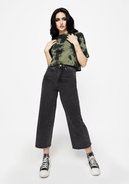 Sorrel Tie Dye Raglan Sleeve Crop Top