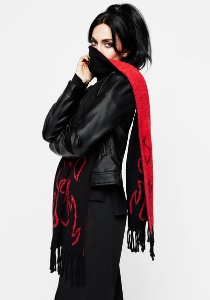 Blaze Flame Knit Scarf