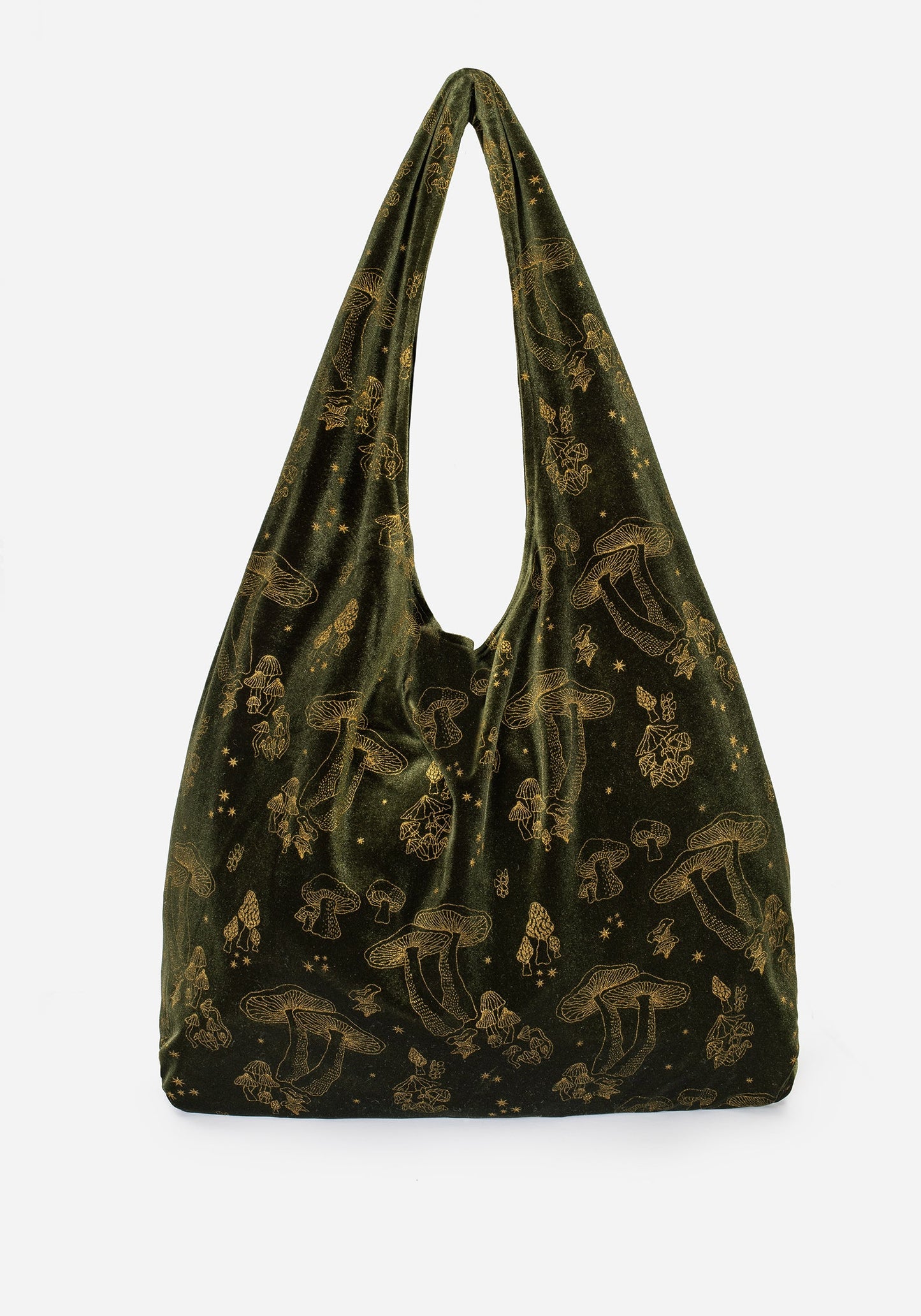 Faefire Foil Print Velour Tote Bag - Green