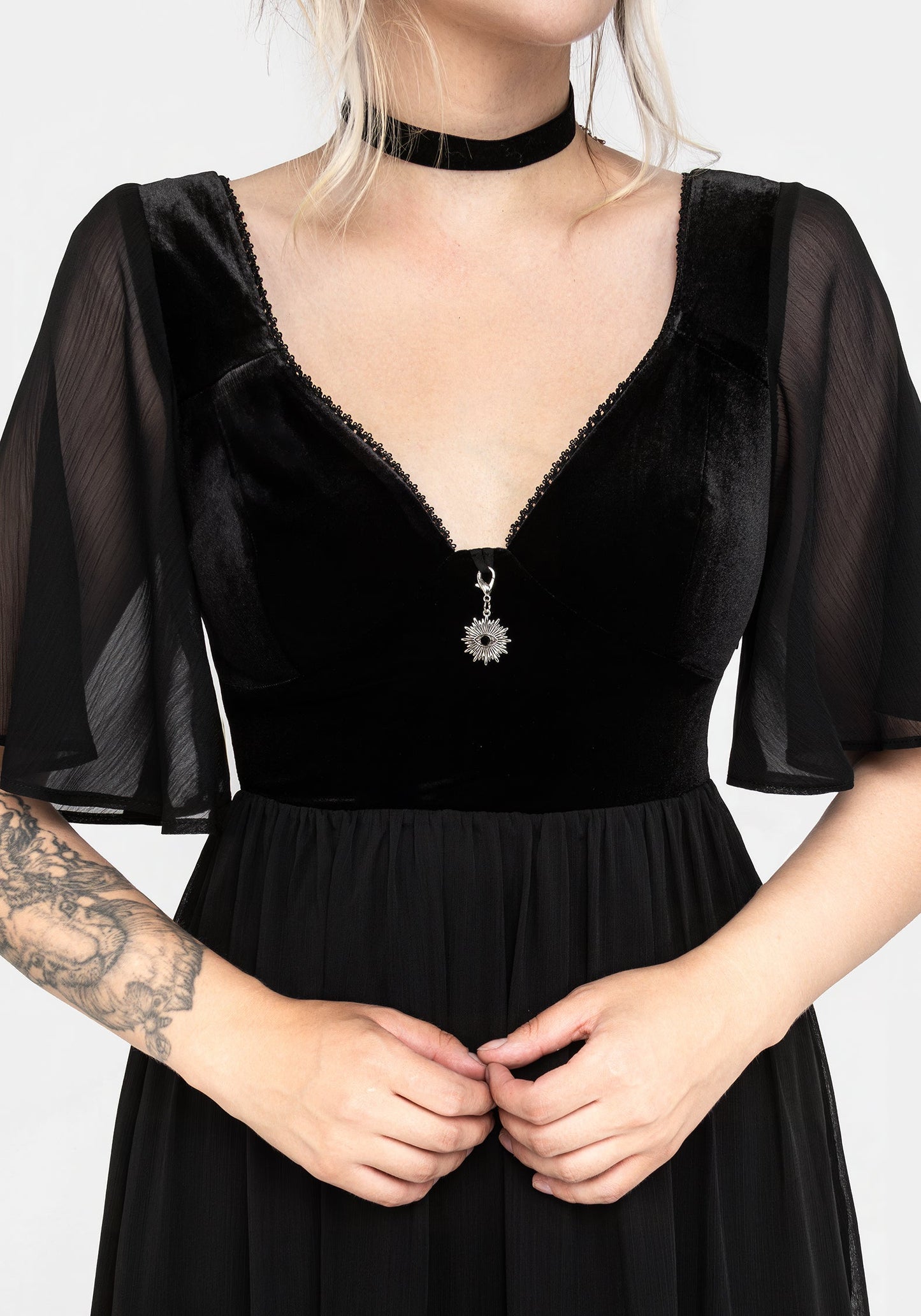 Oculist Chiffon Maxi Dress