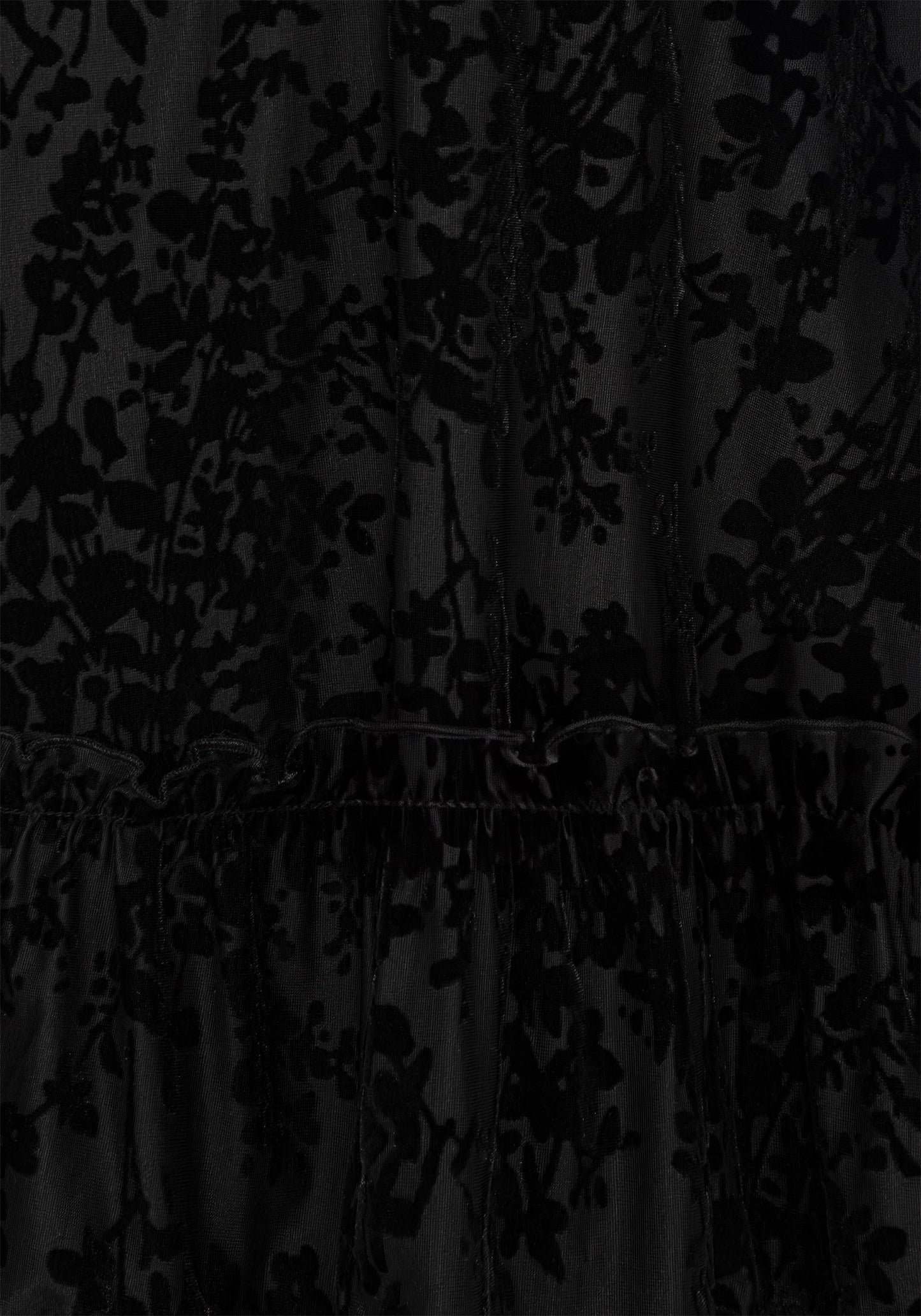 Lilias Devoré Velour Mesh Tiered Mini Dress