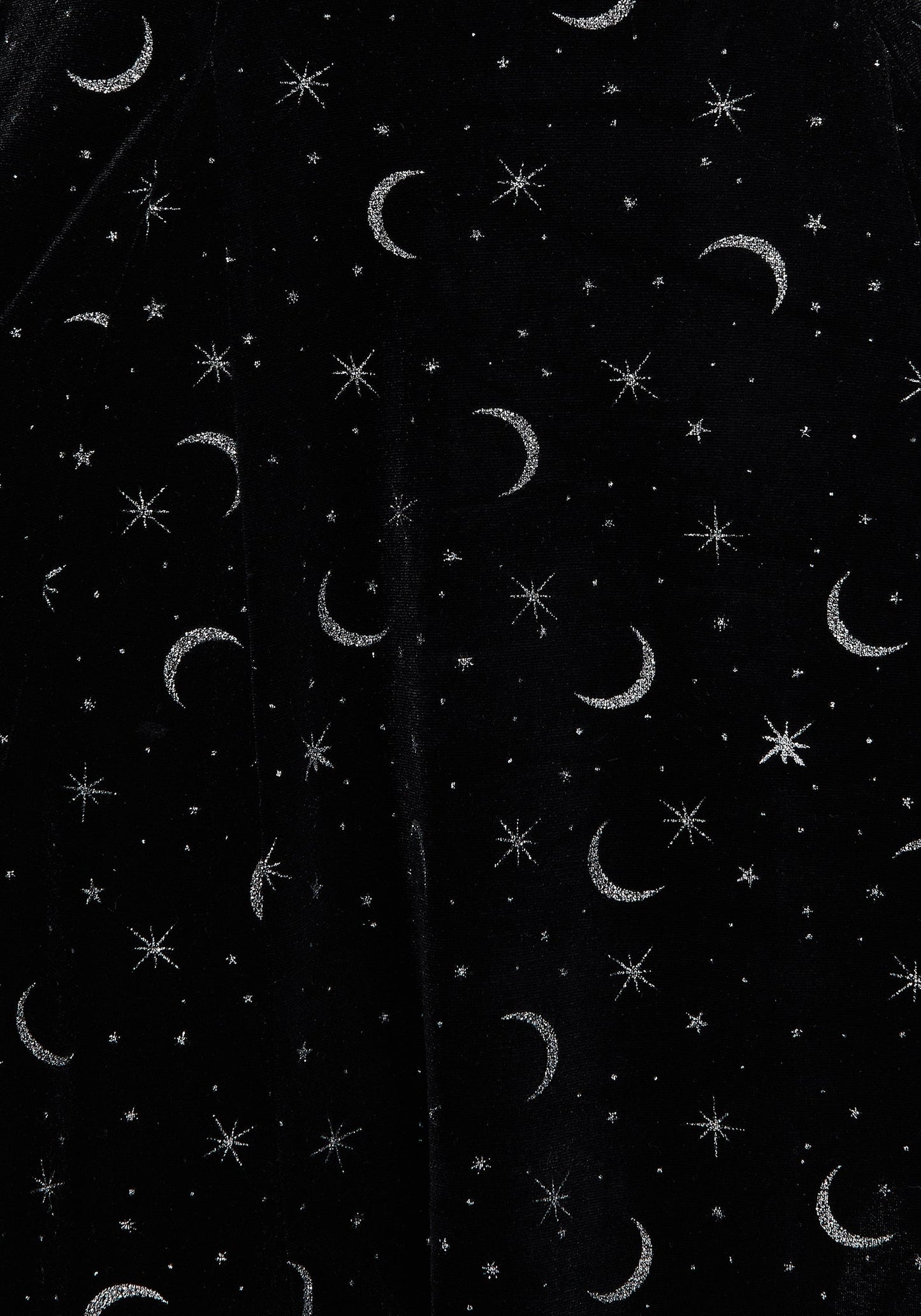 Constellation Glitter Print Velour Mini Dress