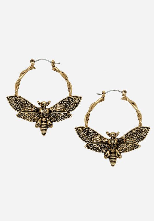 Mortmoth Hoop Earring - Gold