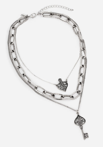 Claustrum Gothic Key Layered Necklace