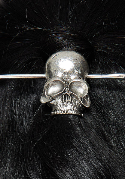 Skull Hair Slide with Pin