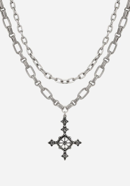 Ciara Cross Layered Necklace