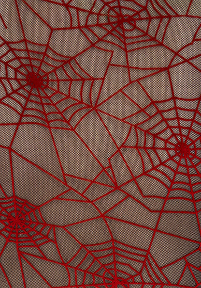 Venom Flocked Mesh Top - Red