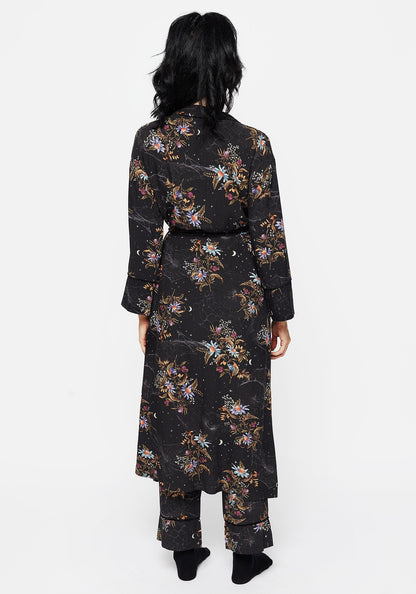 Cleome Floral Spiderweb Dressing Gown