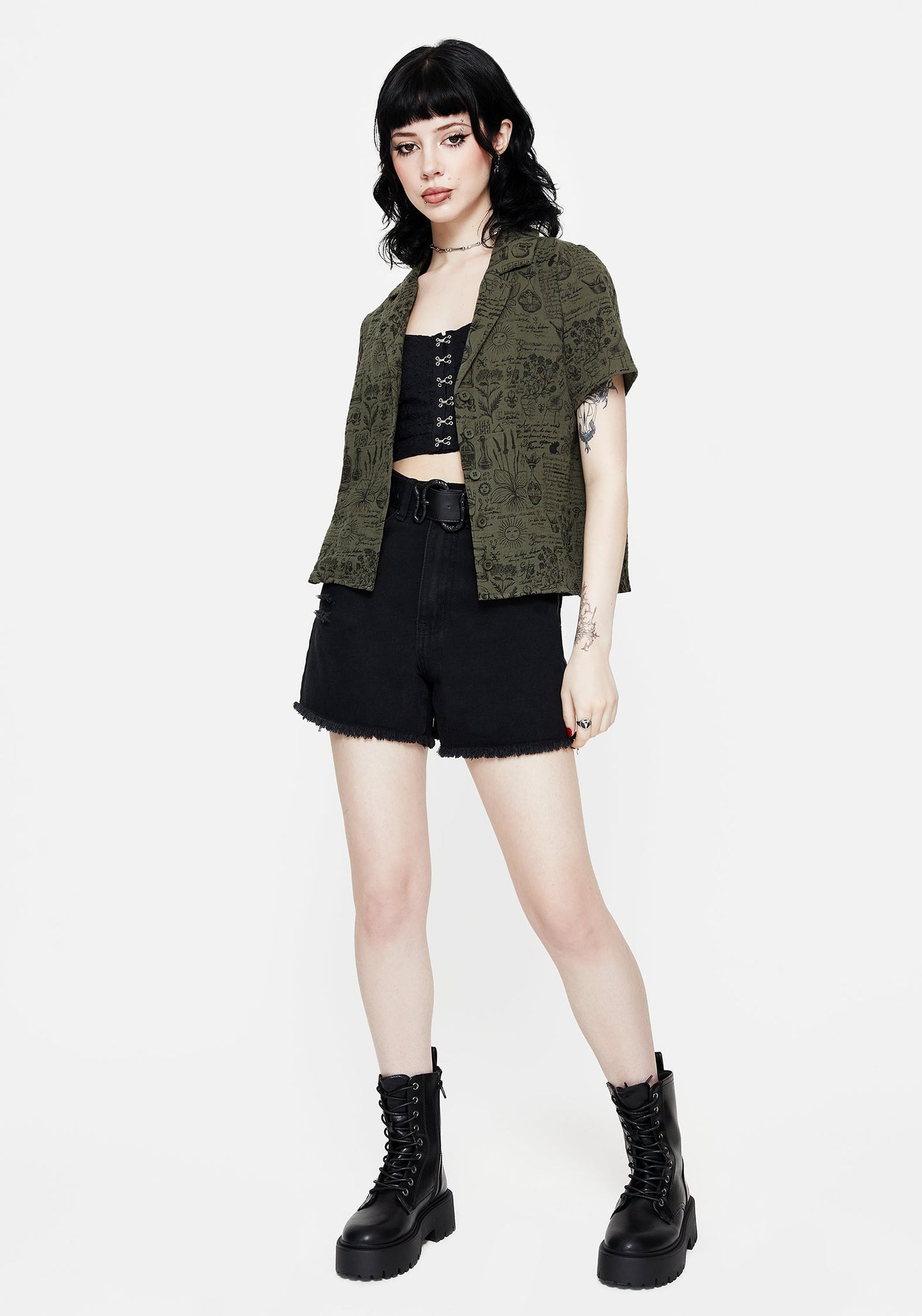 Taddea Cotton Relaxed Button Up Blouse